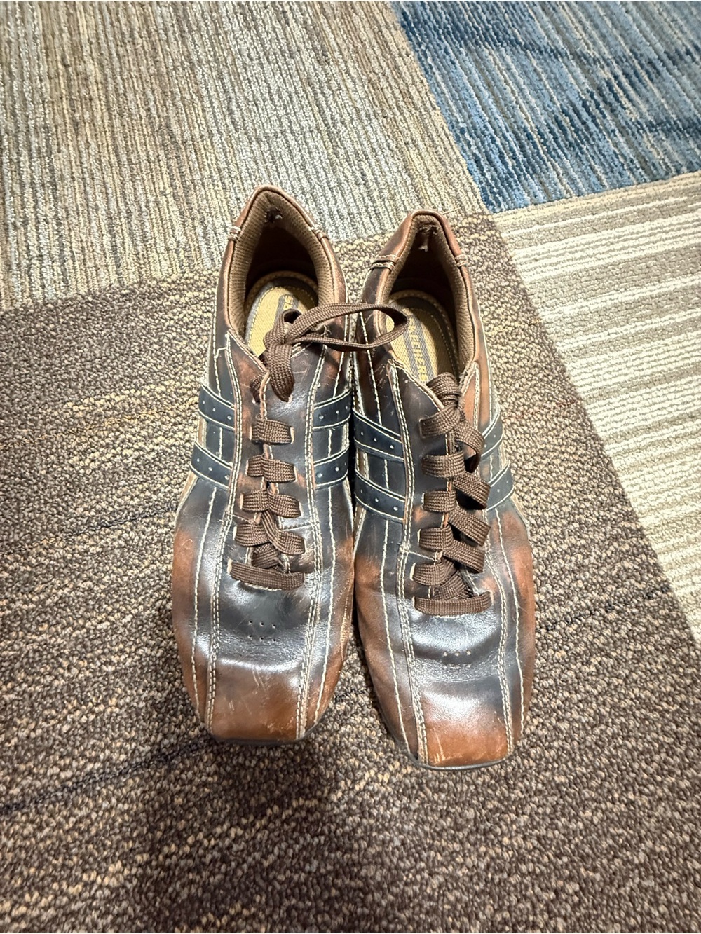 Skechers Brown and Black Men's Lace-Up Sneakers